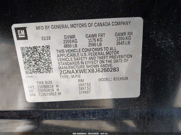 2018 CHEVROLET EQUINOX PREMIER — I9