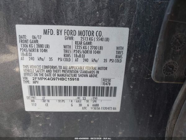 2017 FORD EDGE SE — I9
