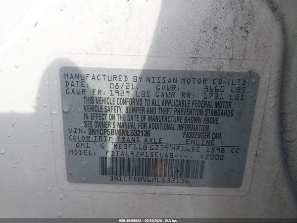 2021 NISSAN KICKS S XTRONIC CVT — I9