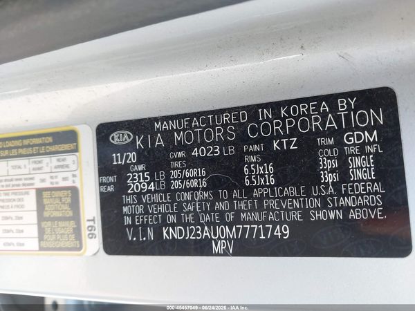 2021 KIA SOUL S