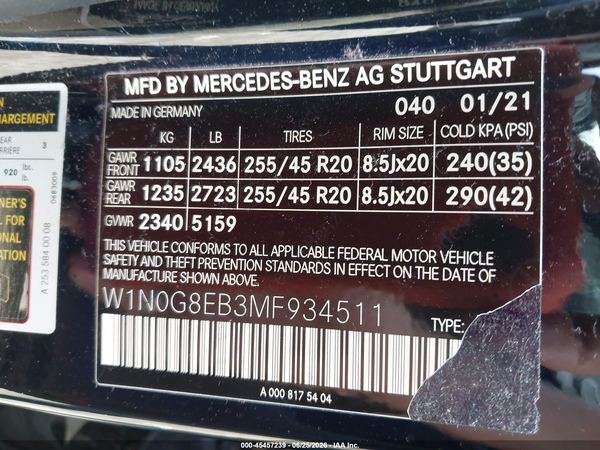 2021 MERCEDES-BENZ GLC 300 4MATIC SUV