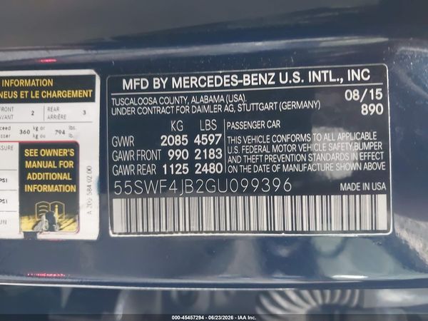 2016 MERCEDES-BENZ C 300 C300