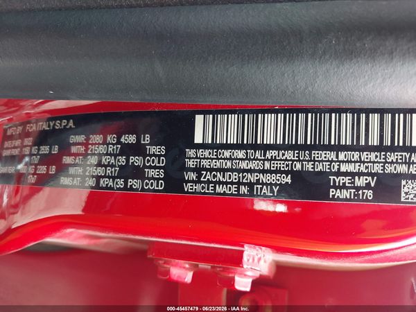 2022 JEEP RENEGADE LATITUDE 4X4
