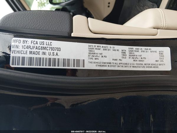 2021 JEEP GRAND CHEROKEE LAREDO E 4X4