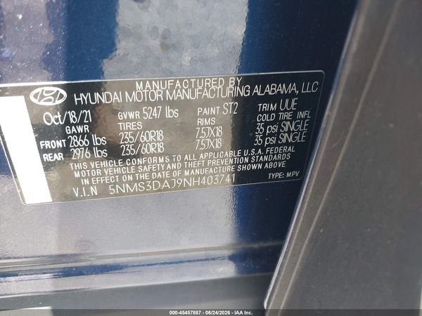 2022 HYUNDAI SANTA FE SEL