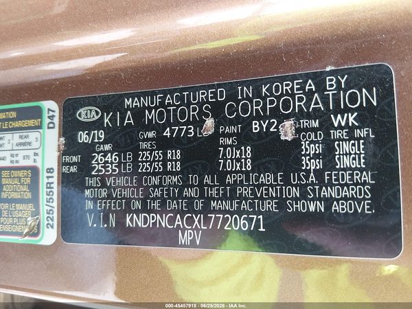 2020 KIA SPORTAGE EX