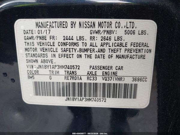 2017 INFINITI Q70 3.7