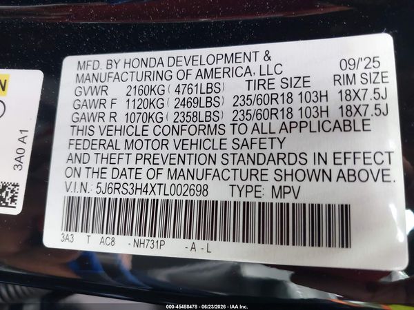 2026 HONDA CR-V EX 2WD
