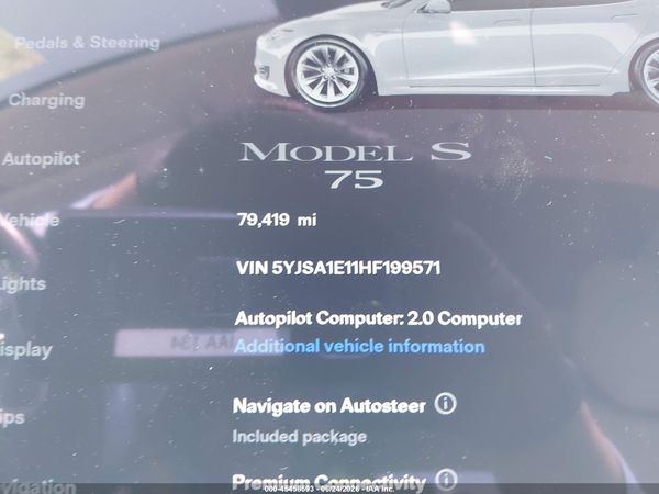 2017 TESLA MODEL S 60/75
