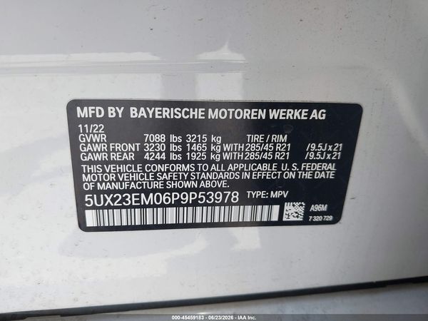 2023 BMW X7 XDRIVE40I — I9