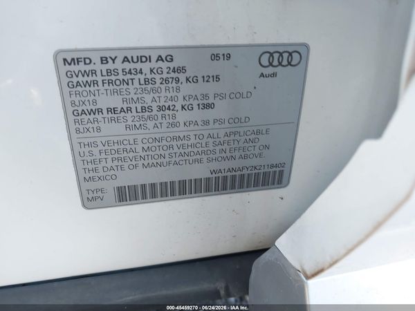 2019 AUDI Q5 45 PREMIUM