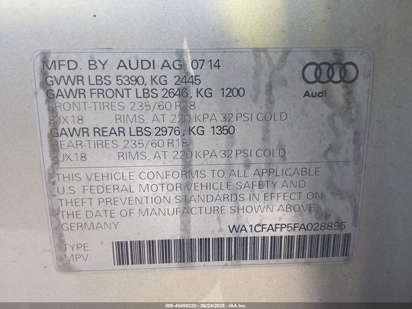 2015 AUDI Q5 2.0T PREMIUM