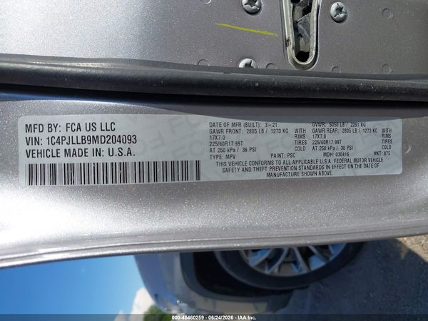 2021 JEEP CHEROKEE LATITUDE PLUS FWD