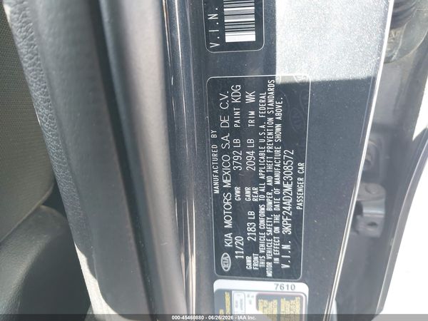 2021 KIA FORTE LXS