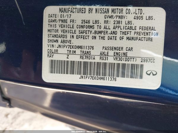 2017 INFINITI Q60 3.0T RED SPORT 400