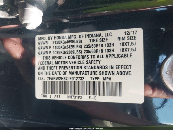 2018 HONDA CR-V EX-L/EX-L NAVI