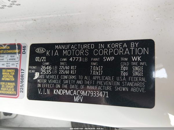 2021 KIA SPORTAGE LX