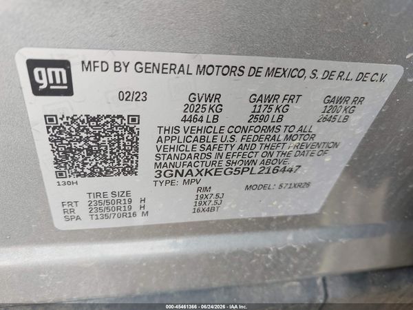 2023 CHEVROLET EQUINOX FWD LT — I9