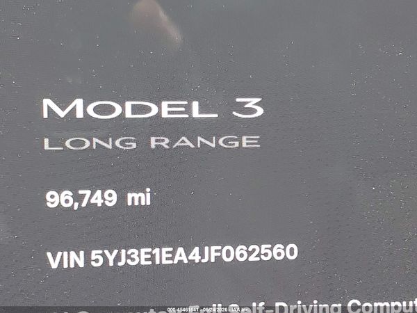2018 TESLA MODEL 3 LONG RANGE/MID RANGE
