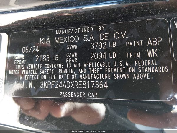 2024 KIA FORTE LXS