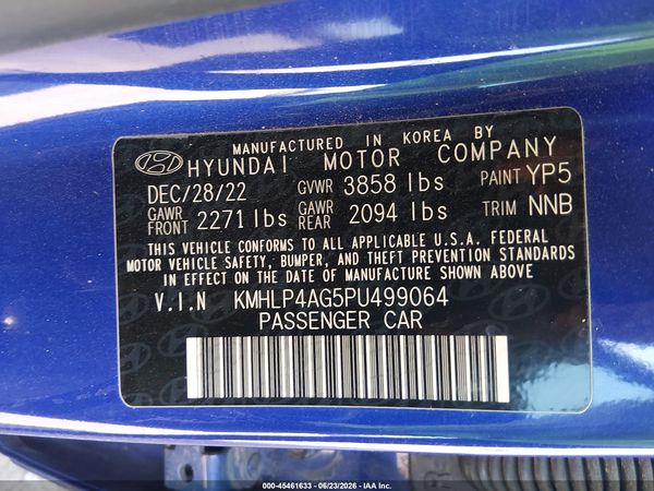 2023 HYUNDAI ELANTRA LIMITED