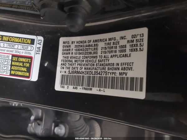 2013 HONDA CR-V LX
