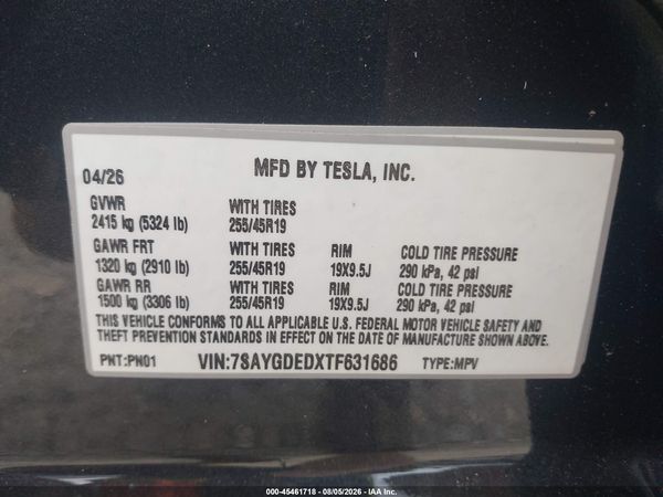 2026 TESLA MODEL Y