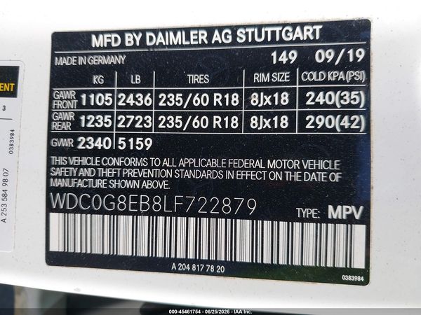 2020 MERCEDES-BENZ GLC 300 4MATIC