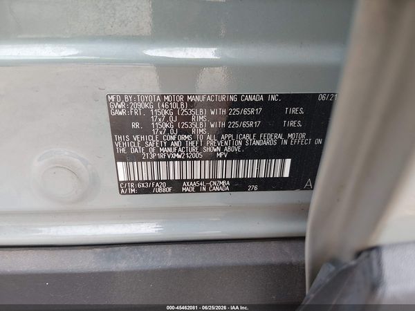 2021 TOYOTA RAV4 XLE
