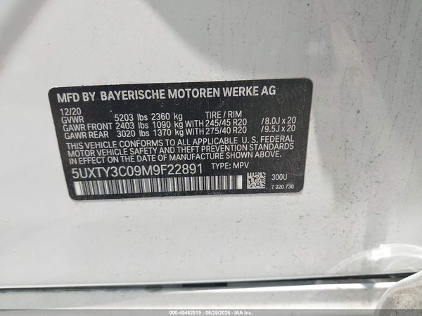 2021 BMW X3 SDRIVE30I