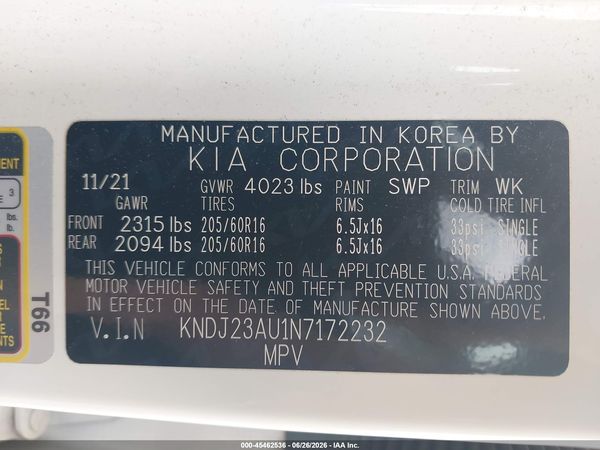 2022 KIA SOUL LX