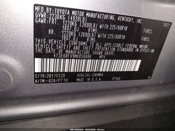 2021 TOYOTA RAV4 HYBRID XSE