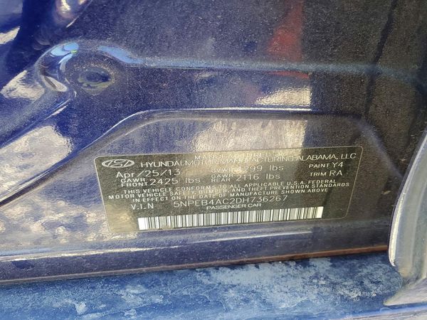 2013 HYUNDAI SONATA