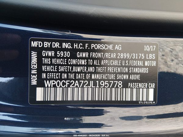 2018 PORSCHE PANAMERA SPORT TURISMO TURBO