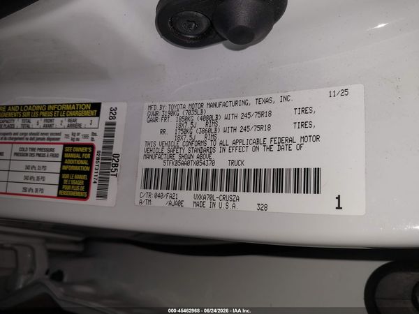 2026 TOYOTA TUNDRA SR  6.5' BED