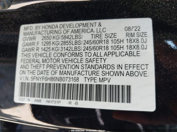 2022 HONDA PILOT AWD TRAILSPORT