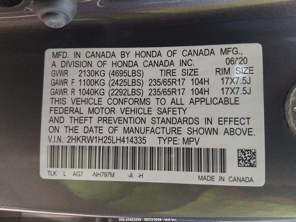 2020 HONDA CR-V 2WD LX
