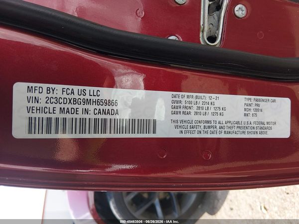 2021 DODGE CHARGER SXT RWD