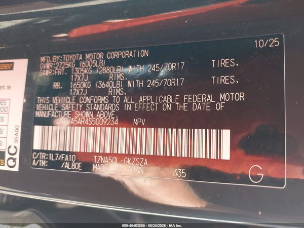 2025 TOYOTA 4RUNNER SR5