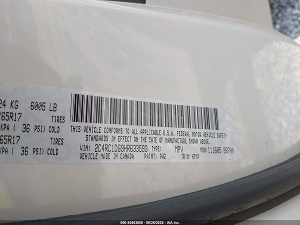 2017 CHRYSLER PACIFICA TOURING