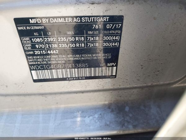 2018 MERCEDES-BENZ GLA 250 4MATIC