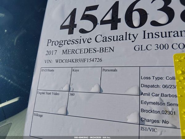 2017 MERCEDES-BENZ GLC 300 COUPE 4MATIC