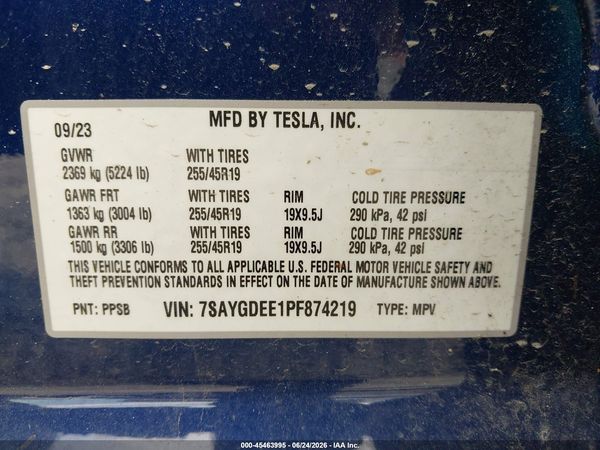 2023 TESLA MODEL Y