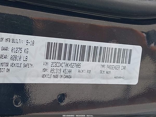 2019 DODGE CHARGER R/T RWD