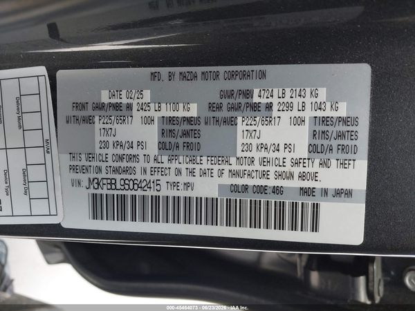 2025 MAZDA CX-5 2.5 S SELECT