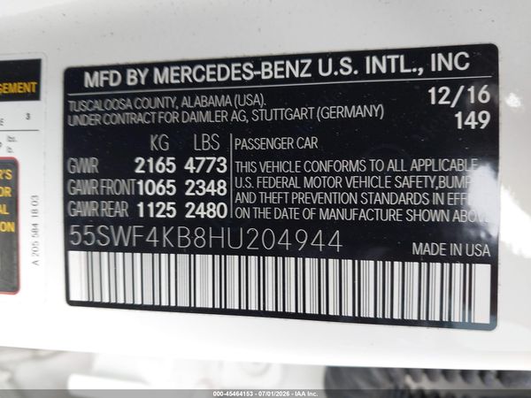 2017 MERCEDES-BENZ C 300 4MATIC