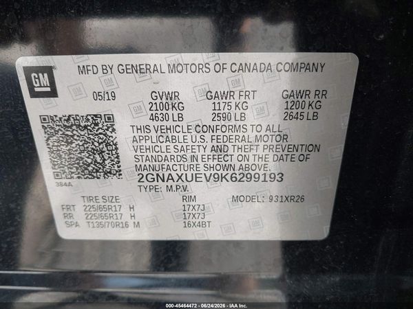 2019 CHEVROLET EQUINOX LT — I9