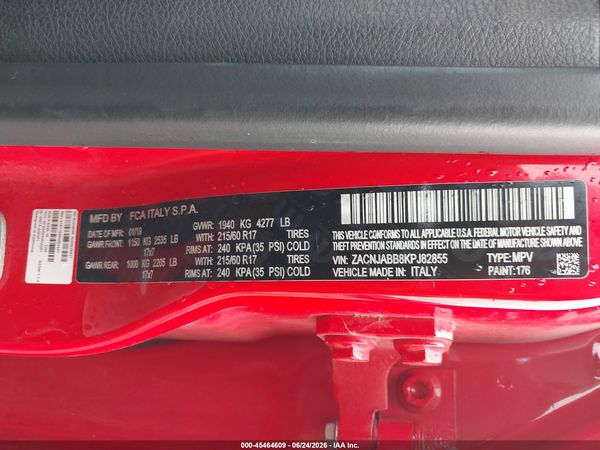 2019 JEEP RENEGADE LATITUDE FWD