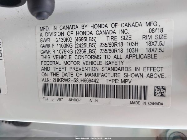 2018 HONDA CR-V EX