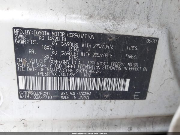 2020 TOYOTA RAV4 HYBRID XSE